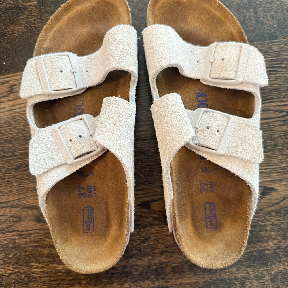 Birkenstock Arizona Soft Footbed - Antique White